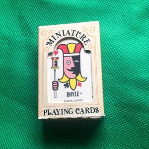 Miniature deck vintage hoyle playing cards and box